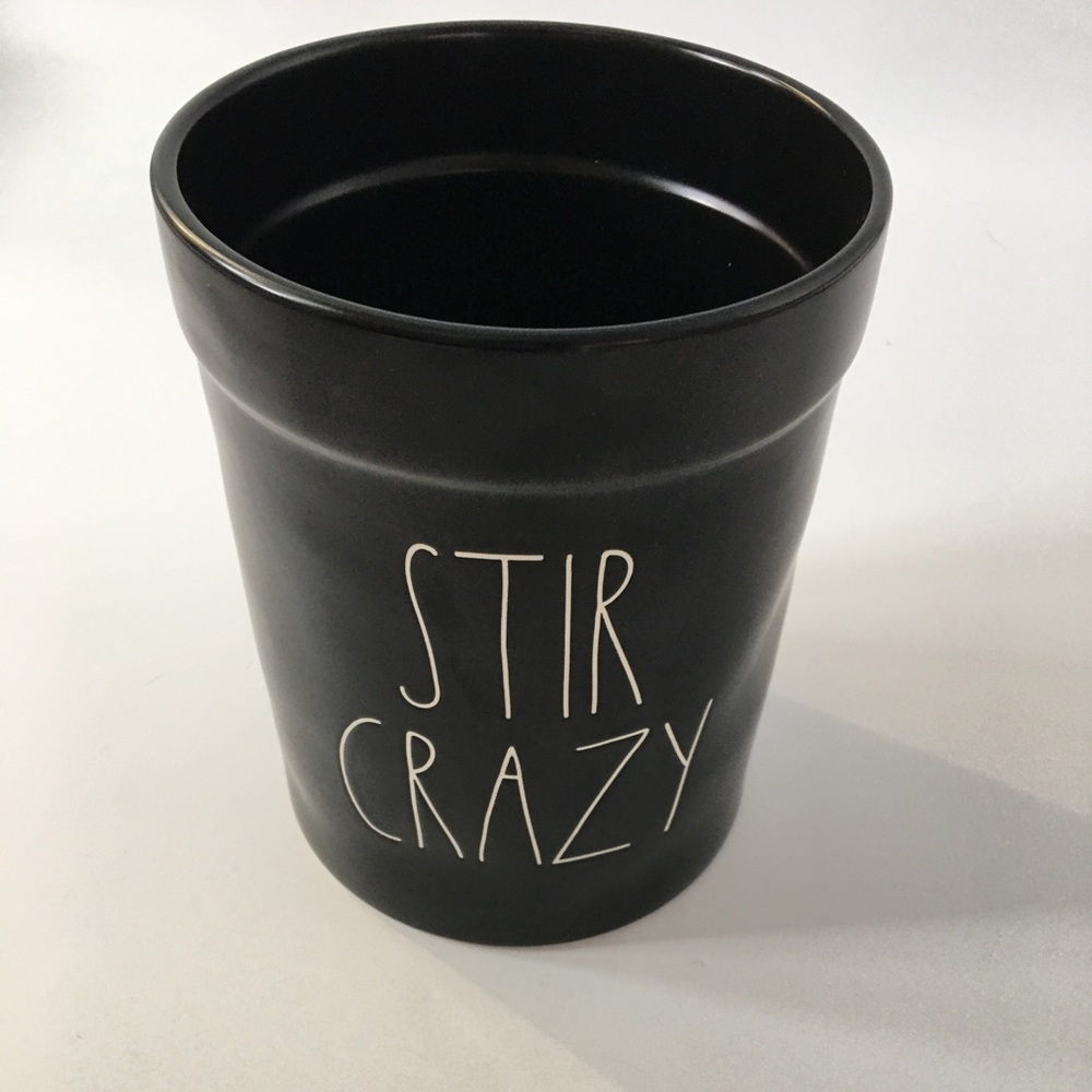 Black Rea Dunn “stir crazy” utensil pot *New